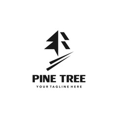 Pine tree logo design template.Abstract tree icon. Suitable for your design need, logo, illustration, animation, etc.