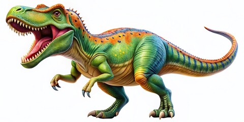 Obraz premium Colorful T-Rex Dinosaur Clip Art for Educational Use in Children's Books and Creative Projects