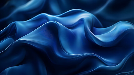 Obraz premium Abstract Blue 3D Wavy Background