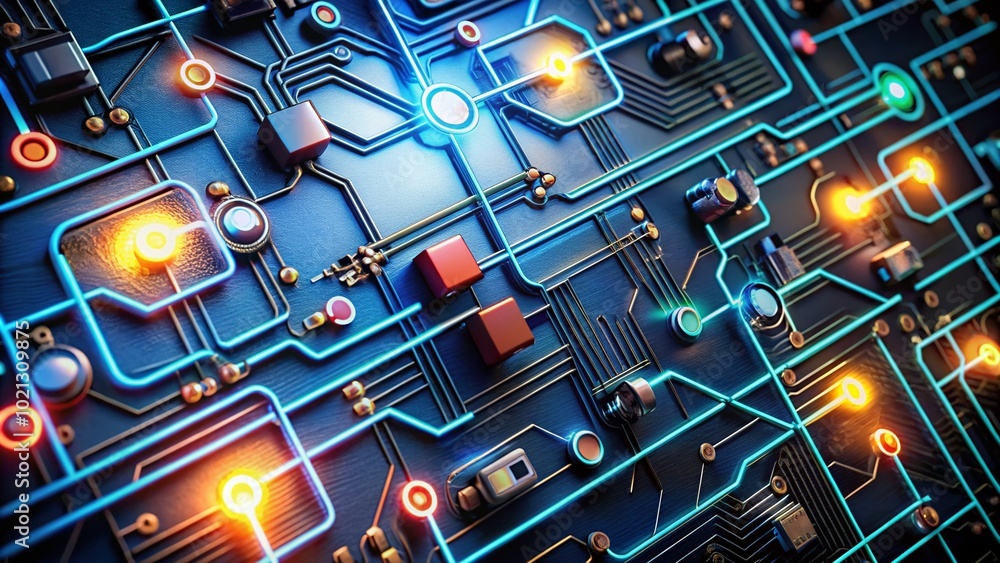 Aufkleber comprehensive electric circuit diagram symbols for electronics projects and technical documentation
