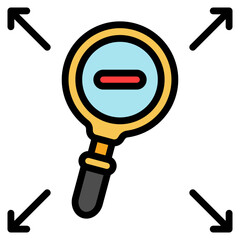 Zoom Out Icon For Design Element