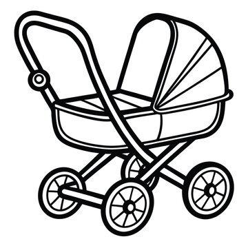 recommend clip art: Baby Stroller Silhouette Vector Illustration.