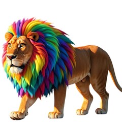 lion isolated on white background