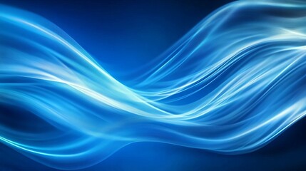 Fototapeta premium Abstract corporate background with wavy lines in a vibrant shade of blue. The flowing art design evokes a sense of digitization, creating a modern and eye-catching backdrop for presentations