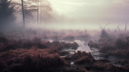 Fototapeta premium Fog in natural environment
