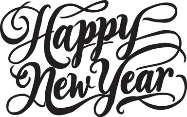 Obraz premium Happy New Year Vector Art Illustration