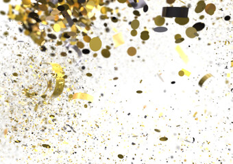 Golden Confetti Explosion