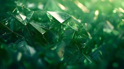 Green Crystal Abstract Background