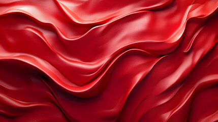 Obraz premium Abstract Red 3D Waves Background