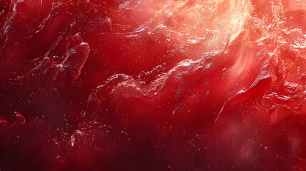 Abstract Red and White Swirling Liquid Background