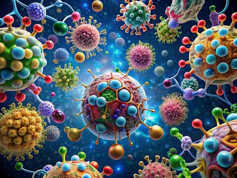 Detailed Diagram of Endotoxins in Bacterial Cells Illustrating Structure and Functionality of Components