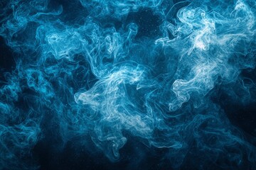 Obraz premium Abstract Blue Smoke Swirls Against a Starry Night Sky