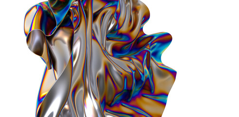 A vibrant flowing rainbow fabric The colors blend seamlessly creating a visually stunning effect