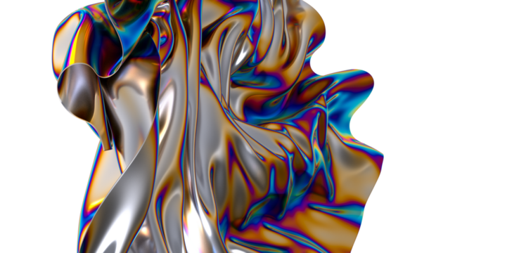 A vibrant flowing rainbow fabric The colors blend seamlessly creating a visually stunning effect