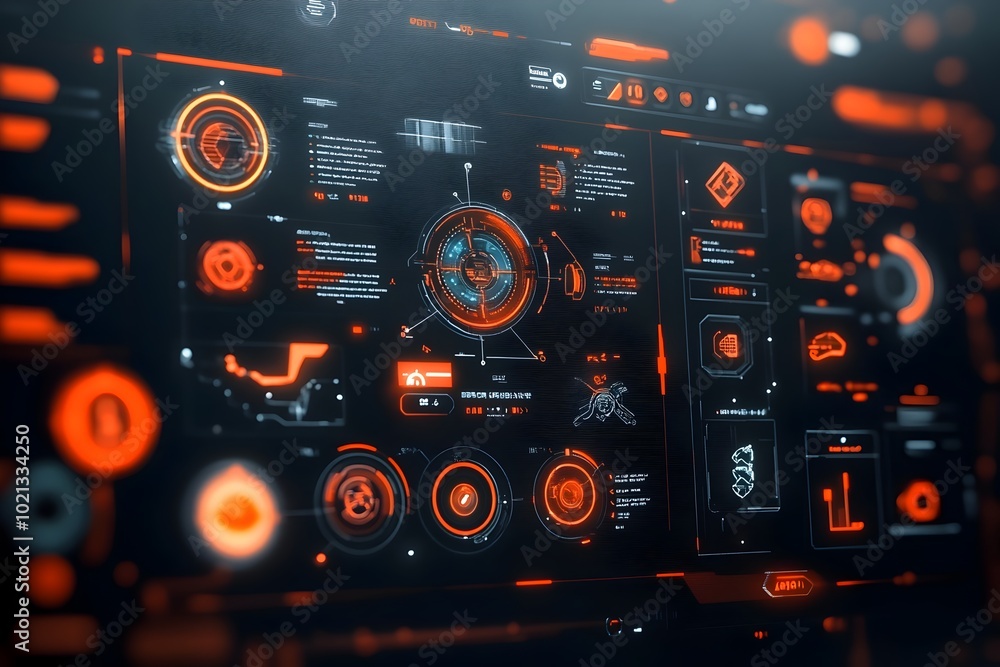 Poster captivating futuristic data visualization showcasing a cutting edge ui design seamless game scene in
