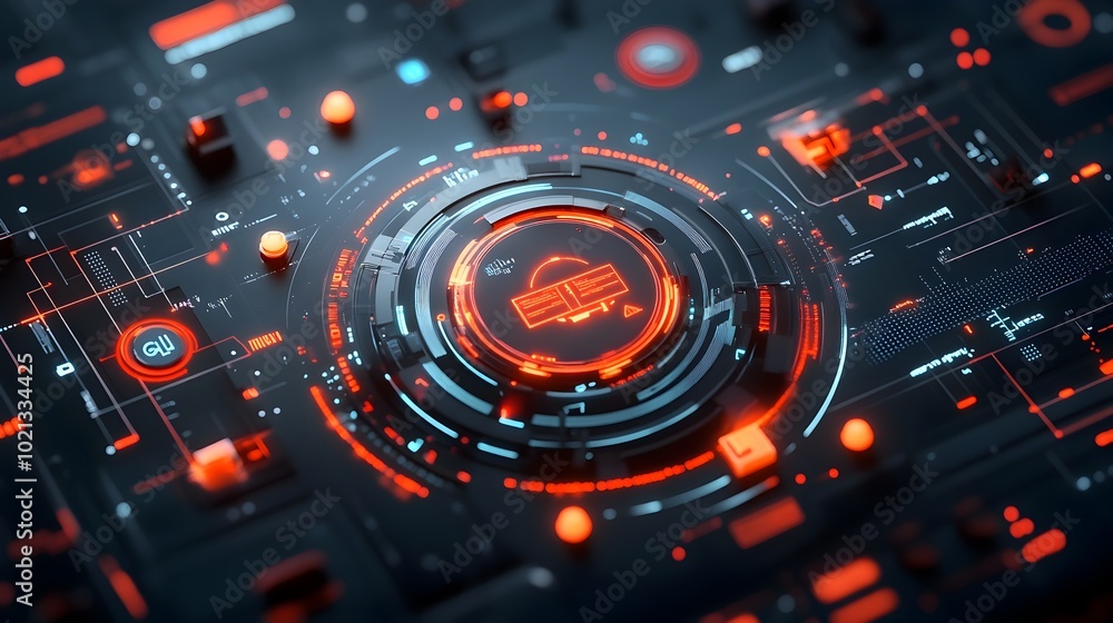 Poster mesmerizing hud and gui elements seamlessly integrated into a captivating cyberpunk inspired game ba