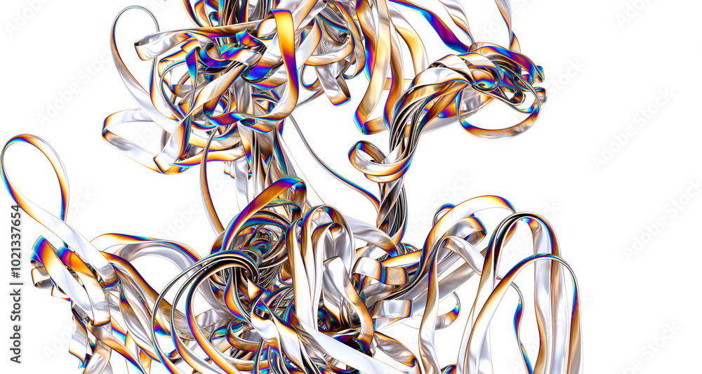 Poster a vibrant flowing rainbow fabric the colors blend seamlessly creating a visually stunning effect