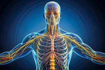 Detailed Nerves of the Spine Chart Illustrating Human Nervous System Anatomy and Functionality
