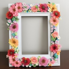 Hand drawn art nouveau frame design