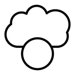 Cloud Computing Icon Outline Style. Editable Stroke Icon.