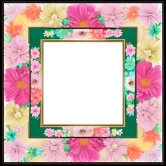 Obraz premium Hand drawn art nouveau frame design