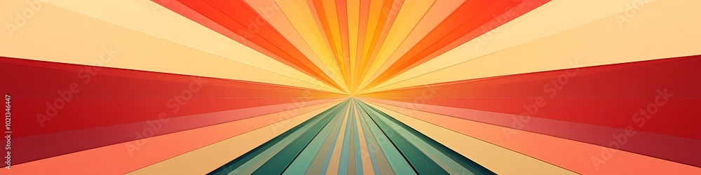 Poster a bright, abstract starburst pattern with a large central area for text