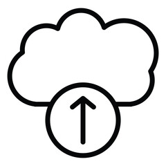 Cloud Computing Icon Outline Style. Editable Stroke Icon.