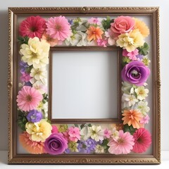 Hand drawn art nouveau frame design