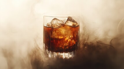 Smokey Mixology: Graphic Movie Poster Inspired Cocktail Animation in Bold Minimalistic Design