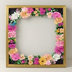 Hand drawn art nouveau frame design