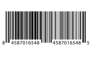 Barcode vector illustration isolated with numbers