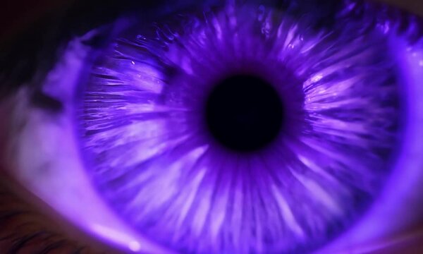 colored purple human eye texture background