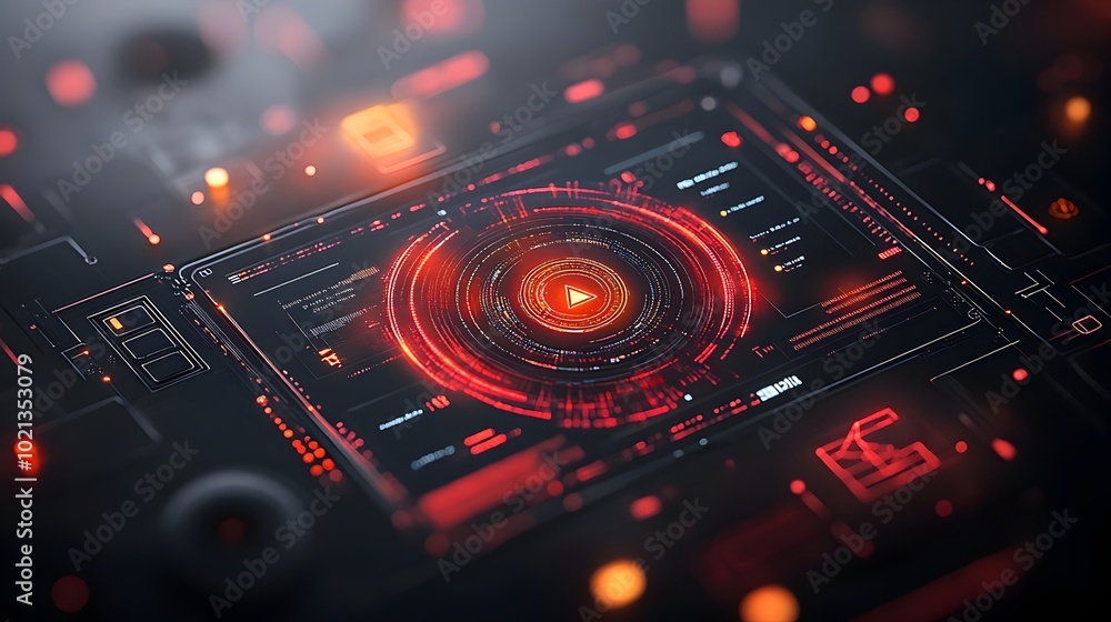 Poster visually striking cyberpunk inspired game background design with futuristic ai powered digital data 