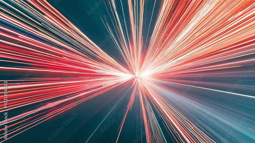 Poster dynamic burst of light with vibrant colors creating an energetic atmosphere, perfect for abstract ar