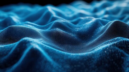 Obraz premium Technology background hyper realistic, digital waves in blue tones 