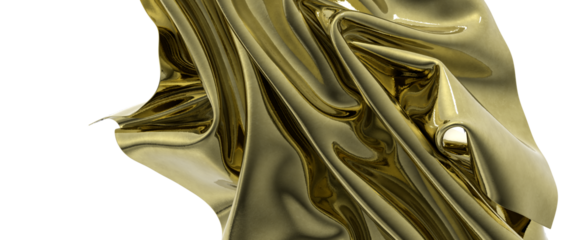 Golden fabric flowing gracefully a luxurious abstract