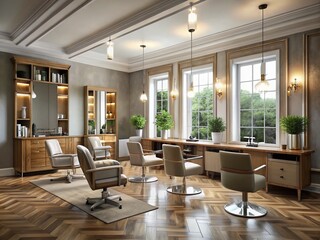 Elegant and Modern Luxury Hair Salon Furniture Collection Showcasing Stylish Design and Comfort