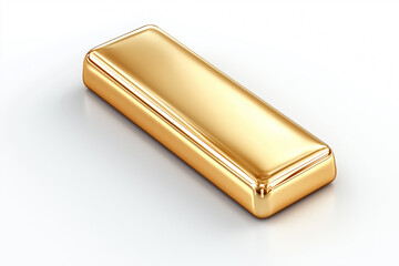 A gold bar is shown on a white background