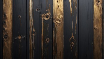 Obraz premium Rustikale dunkle Holzplanken mit natürlicher Holzmaserung als Hintergrundtextur