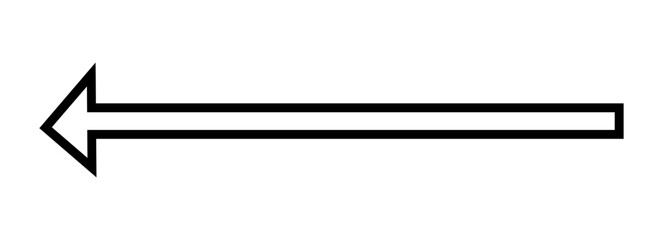 Arrows set black. Arrows pointing to the left icon set. Vector set of trendy black arrows in flat style. Collection of simple vector arrows. Cursors icons. 