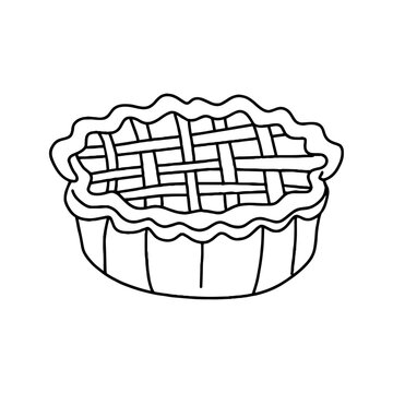 black and white pie dessert clip art preview