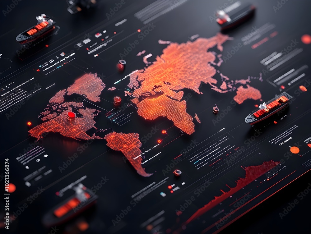 Poster intelligence revolutionizing global logistics and supply chain with real time data analytics and dig