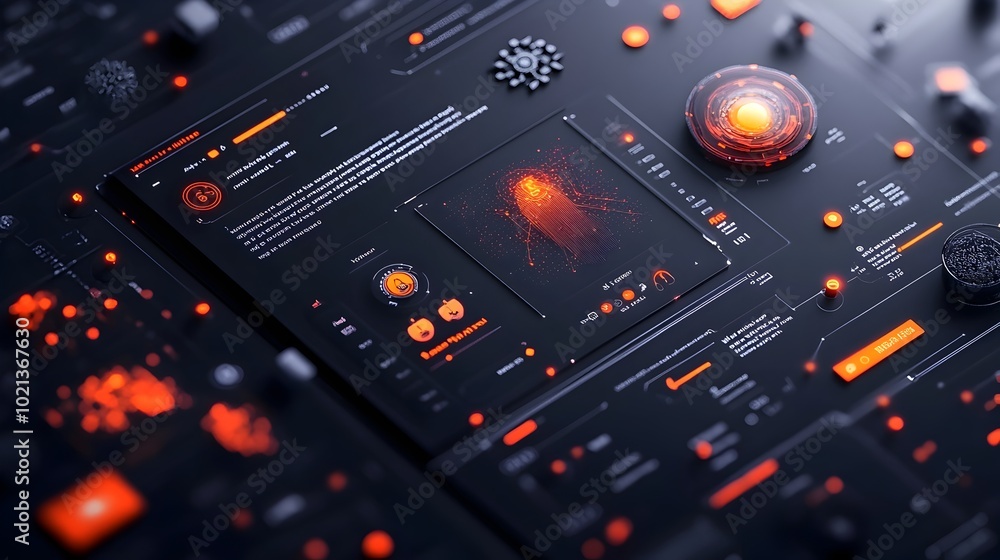 Poster futuristic and innovative digital data display with seamless holographic interface a stunning visual