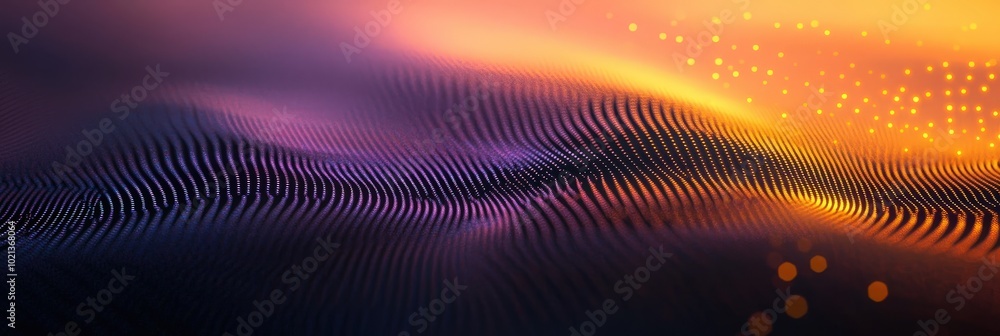 Aufkleber Swirling waves of color generate an enchanting ambiance as warm hues blend with cool tones, creating a mesmerizing visual display in the twilight