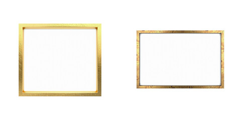 gold frame and background for design, texture isolated on white