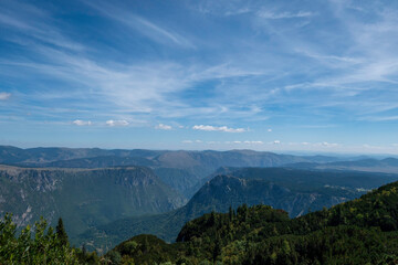 Naklejka premium Durmitor, Montenegro, August 7, 2024. Durmitor National Park landscape.