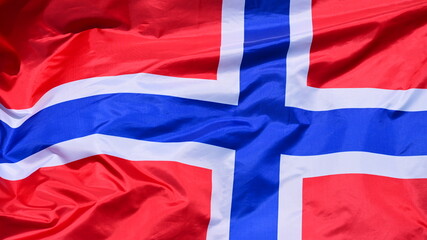 Fototapeta premium close up of national flag of Norway