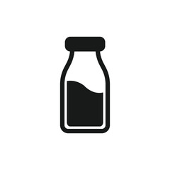 Bottle milk icon flat design