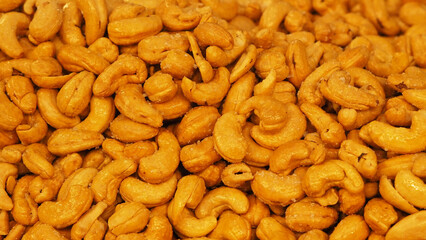 Cashew nuts.Close up and no people