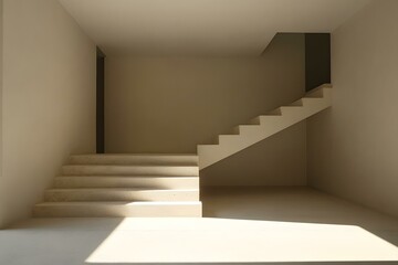 Minimalist Concrete Staircase In A Modern Home